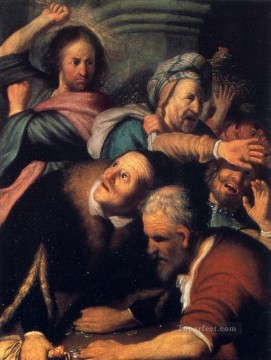 Rembrandt van Rijn Painting - Cristo expulsando a los cambistas del templo 1626 Rembrandt